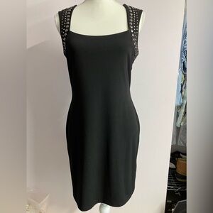 Rock & Republic Women’s Contour Dress, Small, Metallic Embellishments, Black